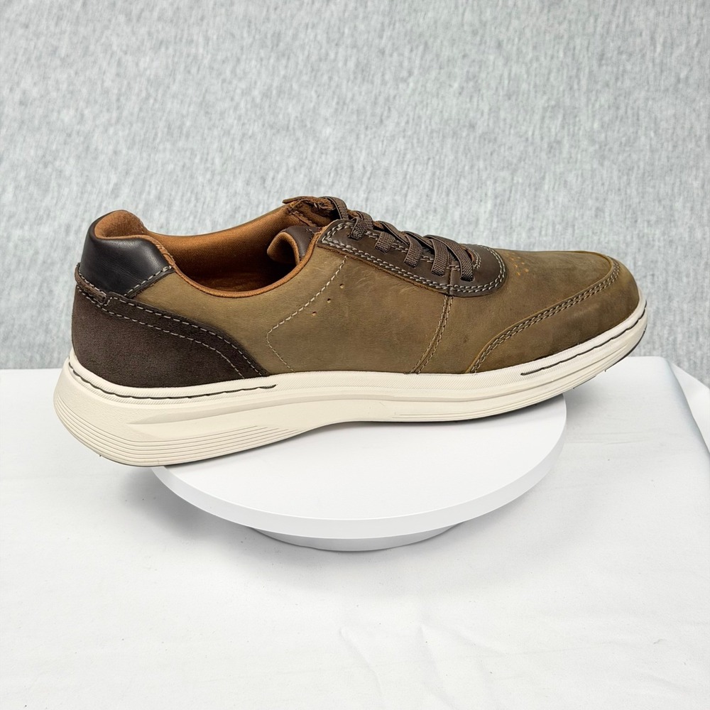 Clarks Craftwell Lace Beeswax Leather Mens 9.5 Wide Brown Sneakers 26184701 - Picture 10 of 12